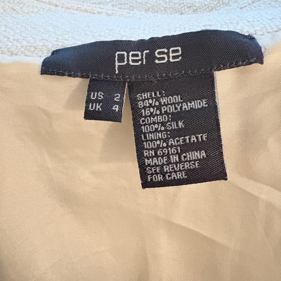 Per Se Cream Wool Blend Ivory Jacket 2 Glam Chic Versatile Elegant BaseLayer - Picture 6 of 6